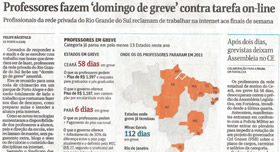 Domingo de Greve teve cobertura da Folha de S. Paulo