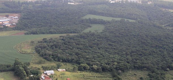 Vista aérea da Reserva Particular de Patrimônio Natural Maragato, em Passo Fundo, levou mais de seis anos de tramites junto ao Ibama para obter seu registro