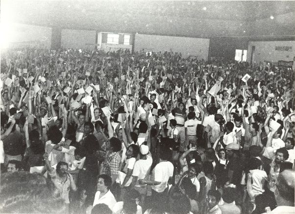 Conclat, em 1983: fundação da Central Unica dos Trabalhadores