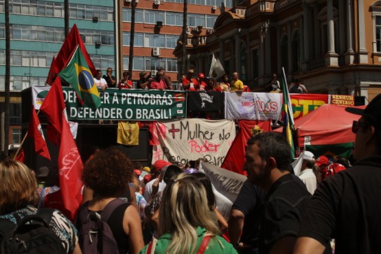 No RS, o movimento se antecipou para integrar 4 mil militantes da Jornada Nacional de Lutas da Via Campesina.