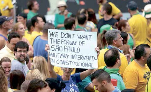 Antagonismo em inglês: "militante" pede uma "intervenção militar constitucional"...