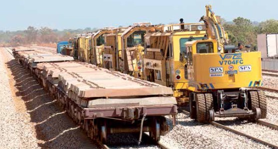 Obras da Ferrovia Norte-Sul, em Tocantins, cujo traçado deverá chegar a Chapecó (SC) e ao Porto de Rio Grande (RS)