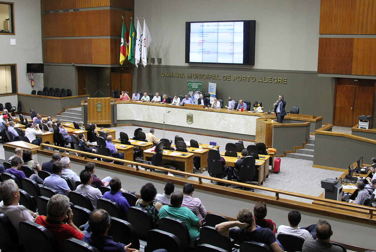 Audiência pública sobre a proposta de reforma da Previdência foi realizada no Plenário da Câmara de Porto Alegre