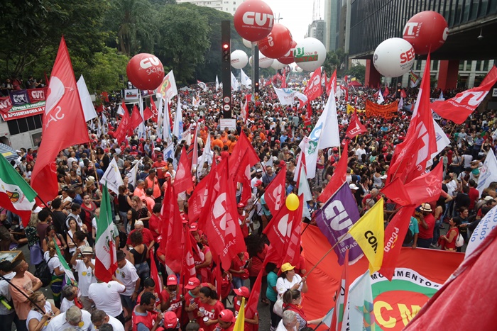 Manifestação contra mudança do sistema de Previdência, na Paulista, em março deste ano