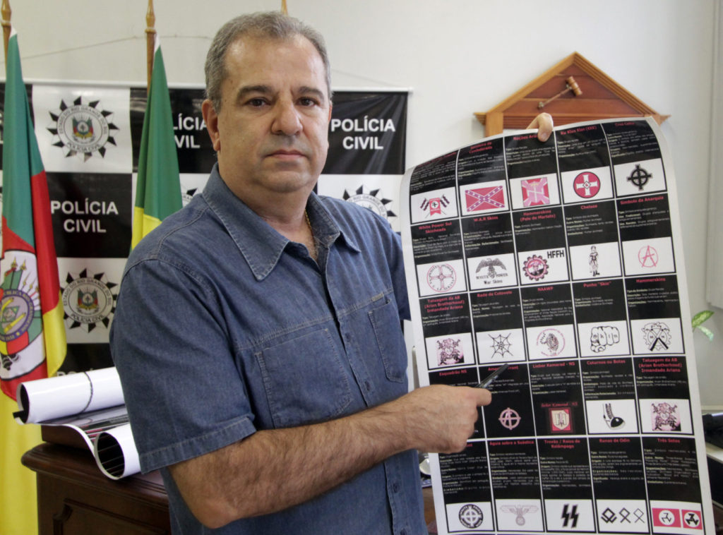 Paulo Cesar Jardim, titular da 1ª Delegacia de Polícia de Porto Alegre, responsável pelo Grupo de Combate ao Neonazismo no Rio Grande do Sul