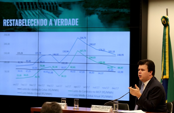 O ministro Fernando Coelho Filho na Comissão de Minas e Energia: vendendo ilusões na defesa da privatização