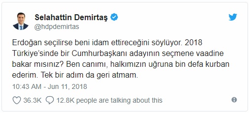 O candidato de oposição, que está preso, reagiu pelo twitter aos ataques