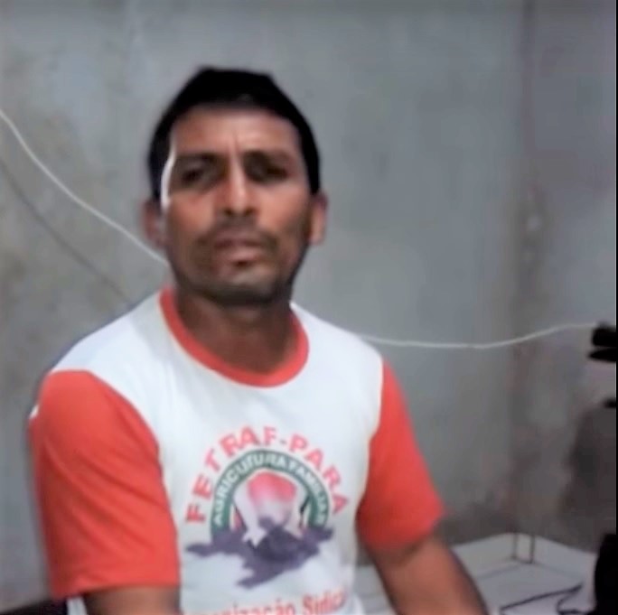O sindicalista Aluísio Sampaio, assassinado no Pará, em cena do vídeo em que denunciava ameaças pouco antes de morrer