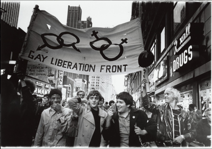 Passeata pelos direitos dos gays na Times Square, New York, em 1970, poucos meses depois de Sonewall