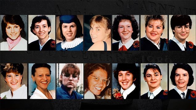 Canadá, Em 6 de dezembro de 1989, o jovem Marc Lepine, de 25 anos, aos gritos de "você são todas feministas!?", assassinou 14 mulheres à queima roupa em uma sala de aula da Escola Politécnica de Montreal e, em seguida, suicidou-se