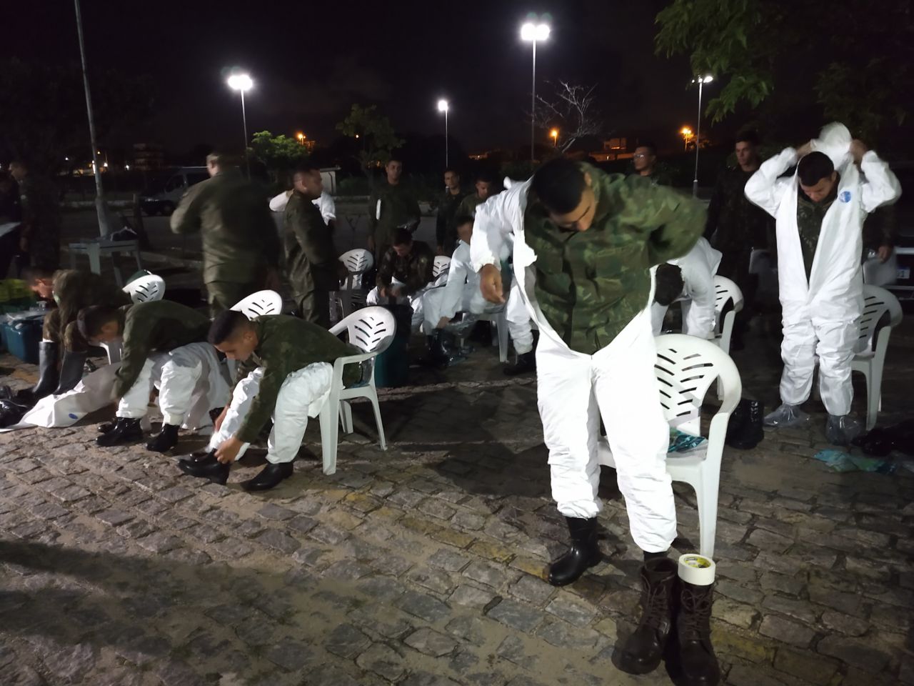 Exército Brasileiro em operação de higienização em Rodoviária de Natal(RN)