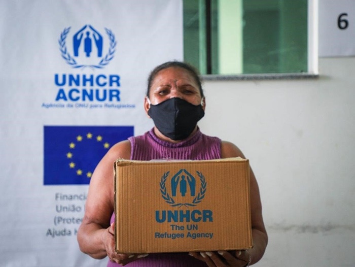 Margarita é uma das beneficiadas pelo auxílio financeiro oferecido pelo ACNUR com apoio da União Europeia