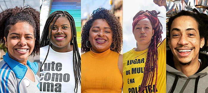 Karen Santos (PSol), Laura Sito (PT), Bruna Rodrigues e Daiana Santos (PCdoB) e Matheus Gomes (PSol): representação negra Câmara de Vereadores da capital
