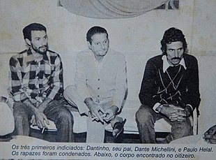 Paulo Helal (esquerda), Dante Michelini (centro) e Dantinho (direita) 