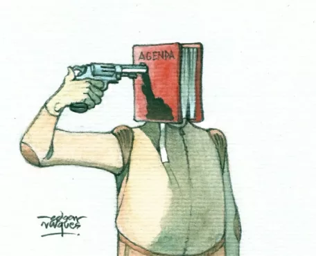 A agenda | Ilustração: Edgar Vasques