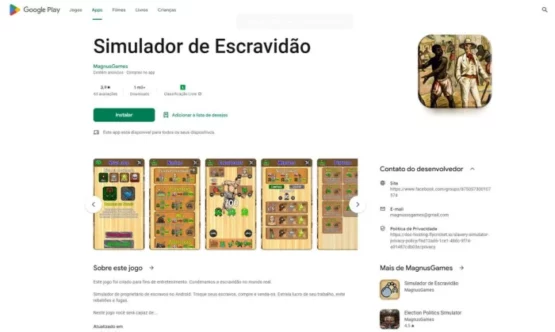 Game escravista gera ação do Ministério Público | Foto: Reprodução