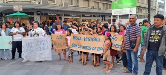 Cresce mobilização contra reintegração de terra ocupada por indígenas no Salto do Jacuí | Foto: Cimi/ Divulgação